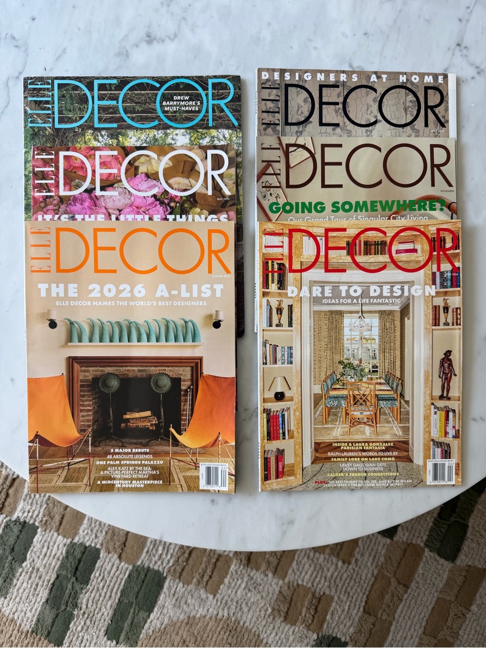 Elle Decor Coffee Table Set - Orange & Multicolor Covers
